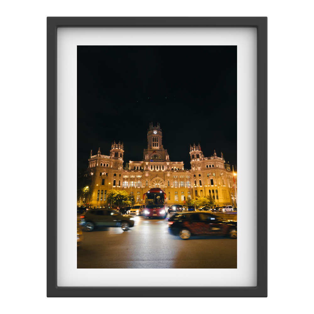 Madrid City Hall – Illuminated Night Wall Art Print